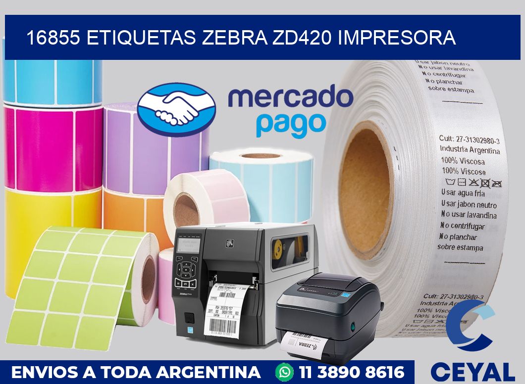16855 etiquetas Zebra zd420 impresora