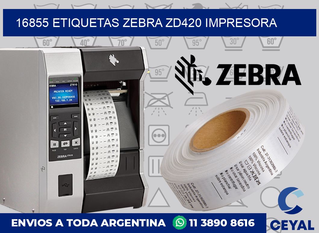 16855 etiquetas Zebra zd420 impresora