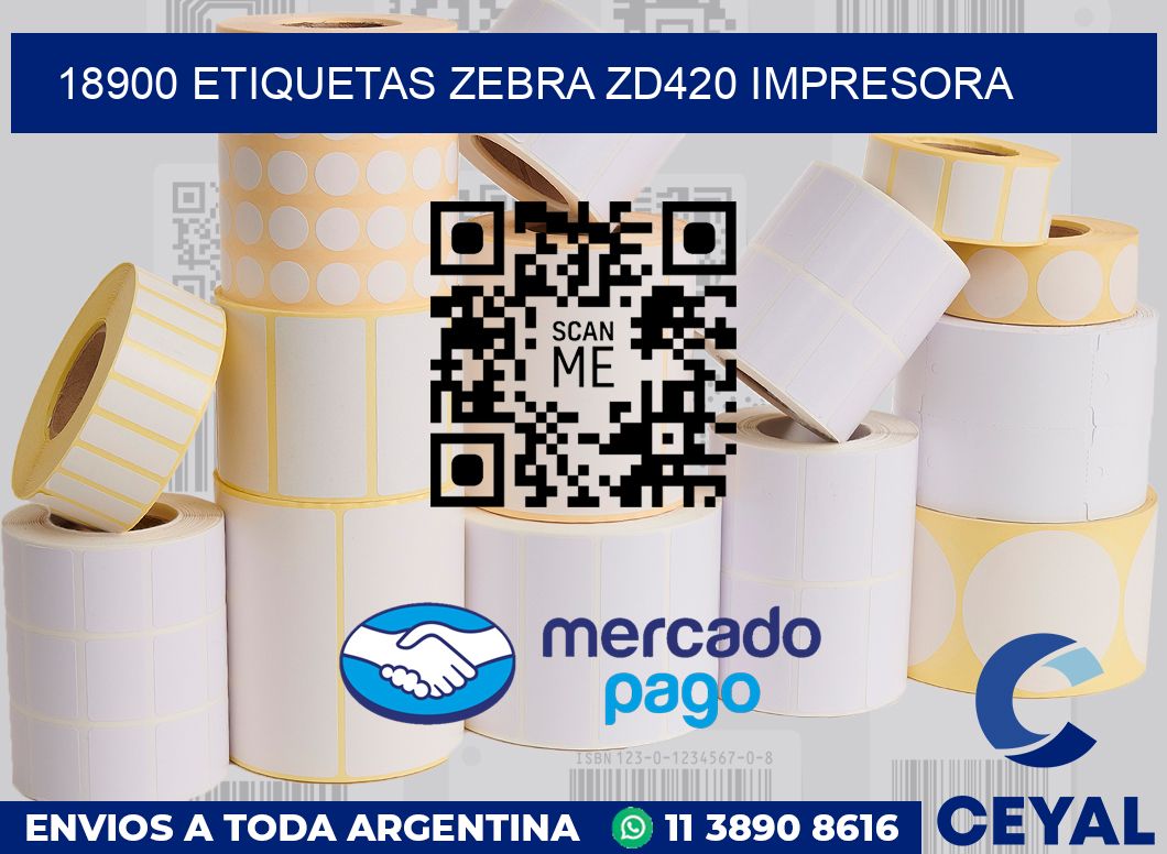 18900 etiquetas Zebra zd420 impresora