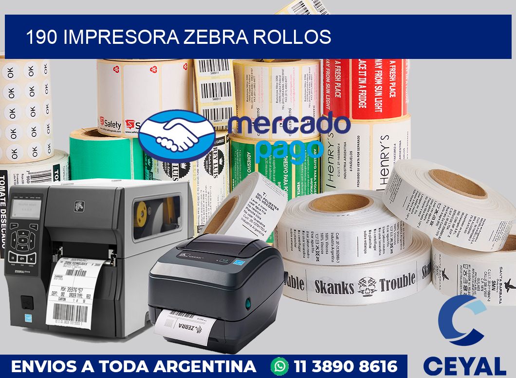 190 Impresora Zebra rollos