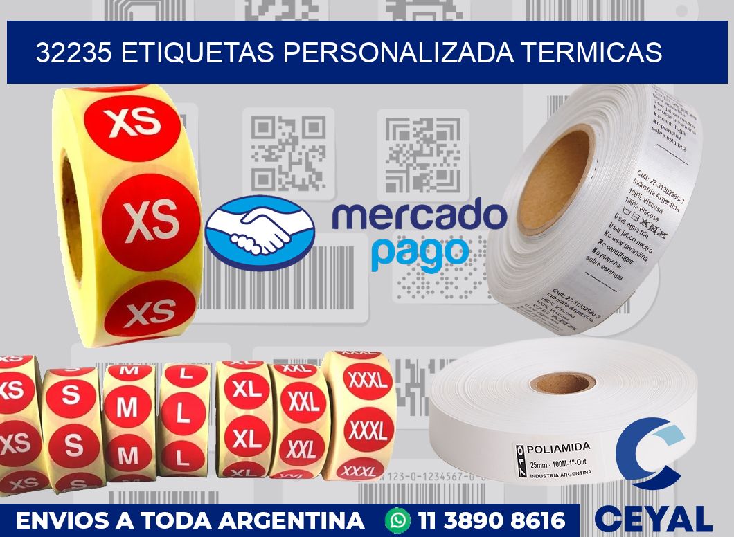 32235 etiquetas personalizada termicas
