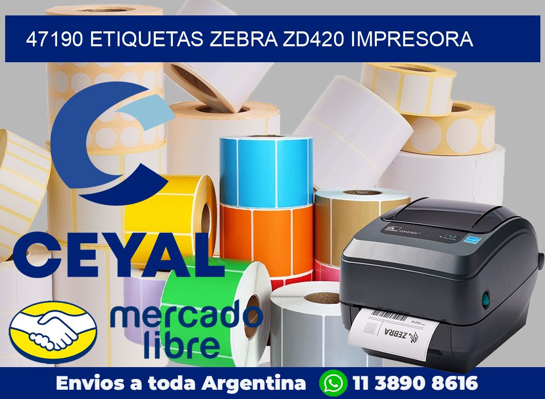47190 etiquetas Zebra zd420 impresora