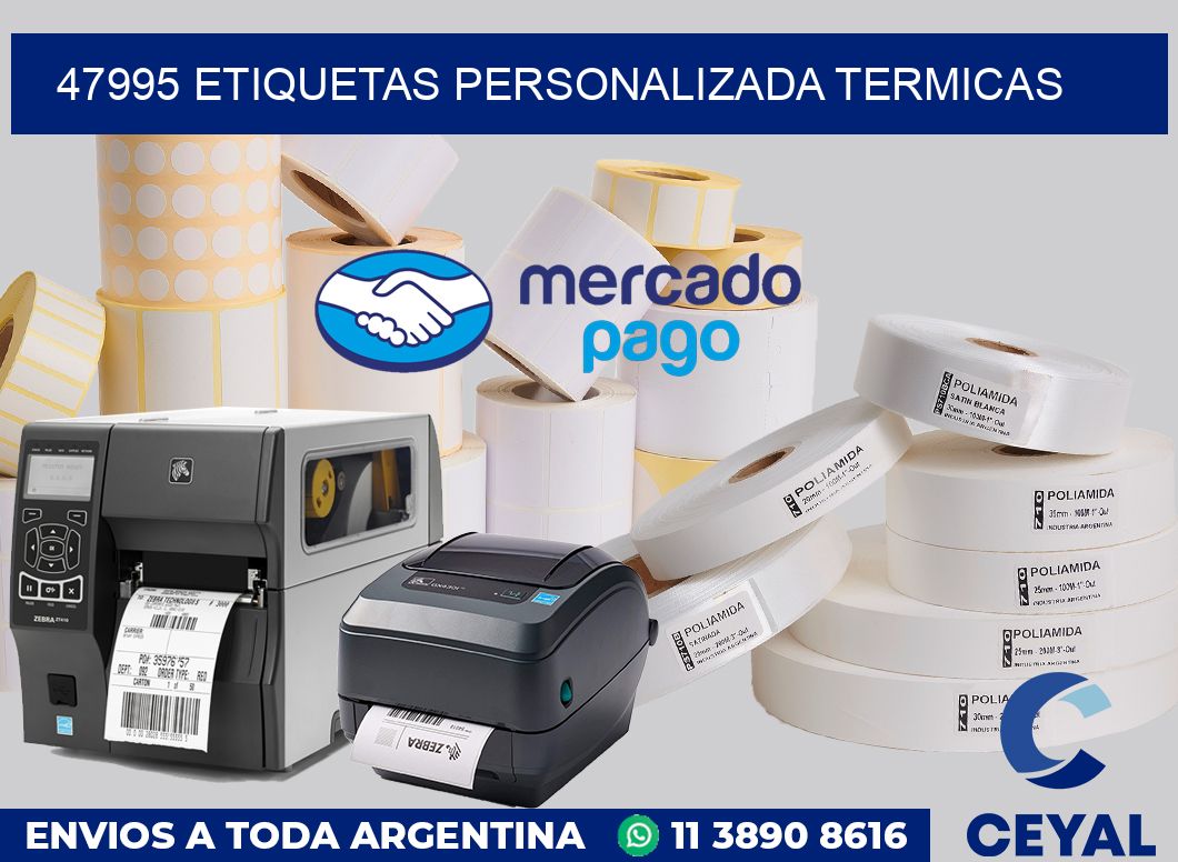 47995 etiquetas personalizada termicas