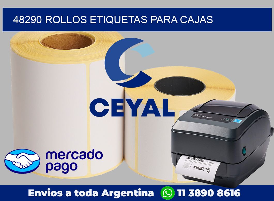 48290 Rollos etiquetas para cajas
