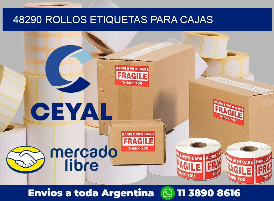 48290 Rollos etiquetas para cajas