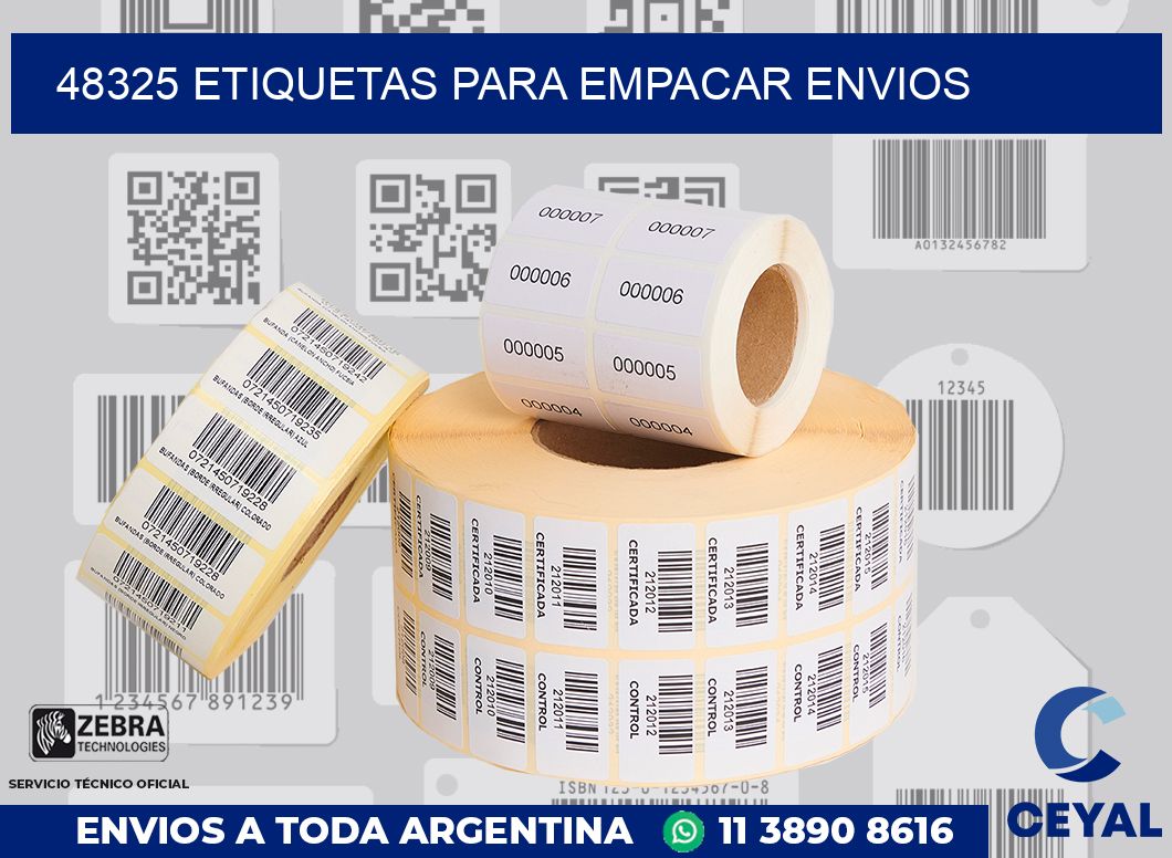 48325 Etiquetas para empacar envios