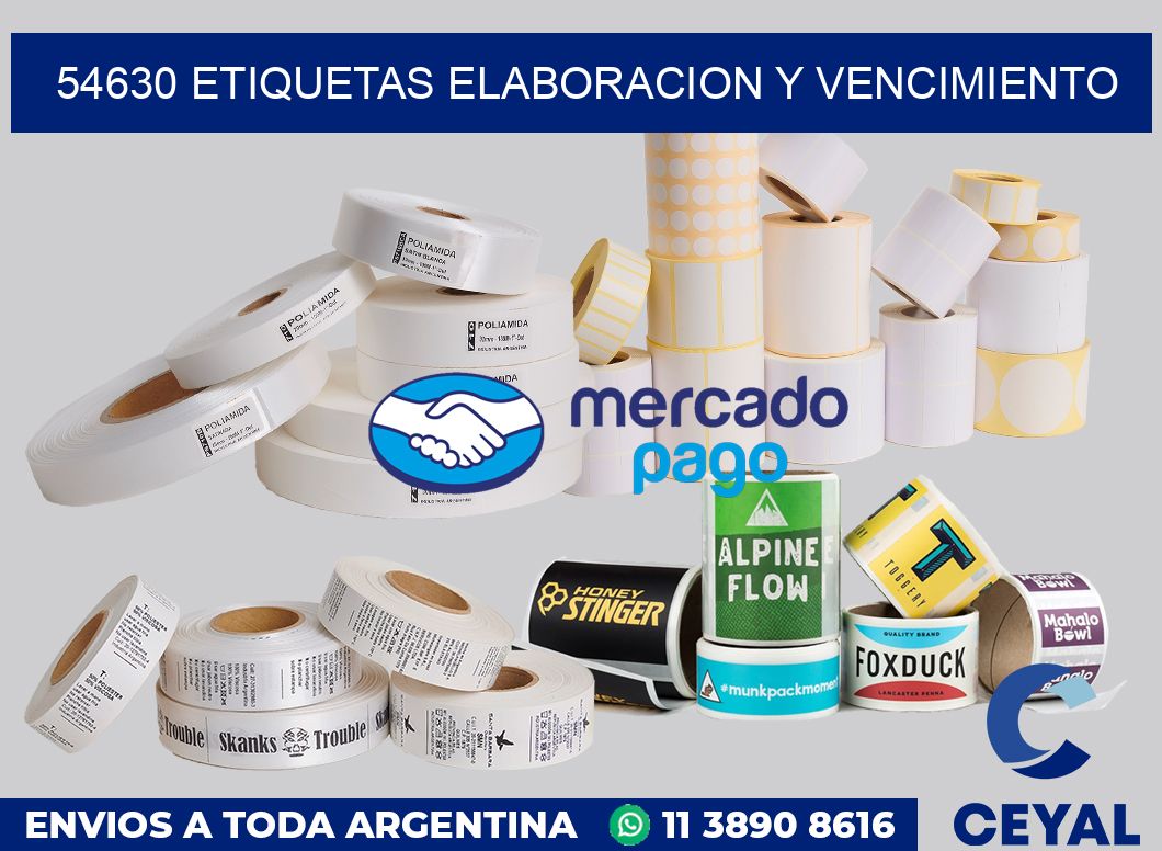 54630 Etiquetas elaboracion y vencimiento