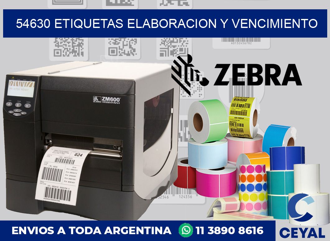 54630 Etiquetas elaboracion y vencimiento