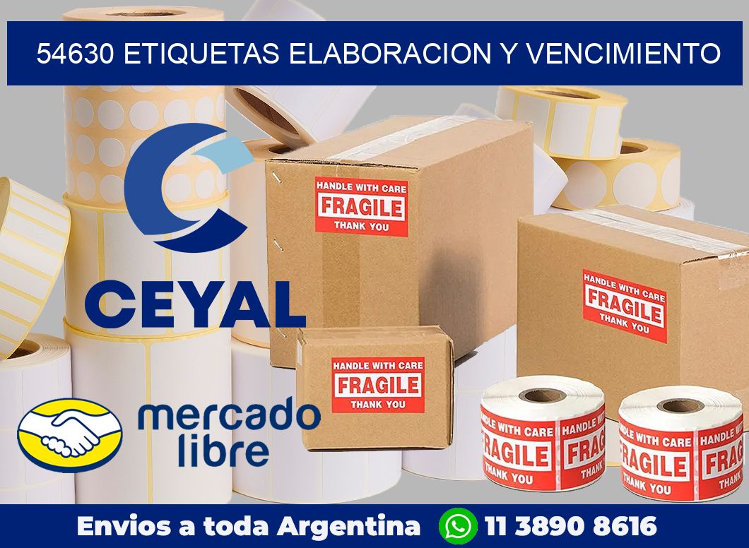 54630 Etiquetas elaboracion y vencimiento