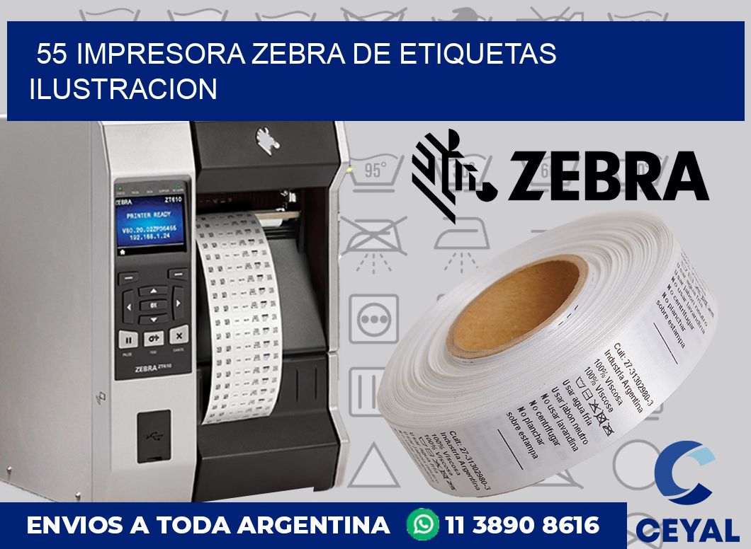 55 Impresora Zebra de etiquetas ilustracion