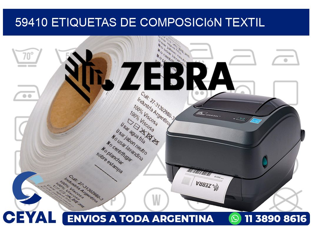 59410 Etiquetas de composición textil