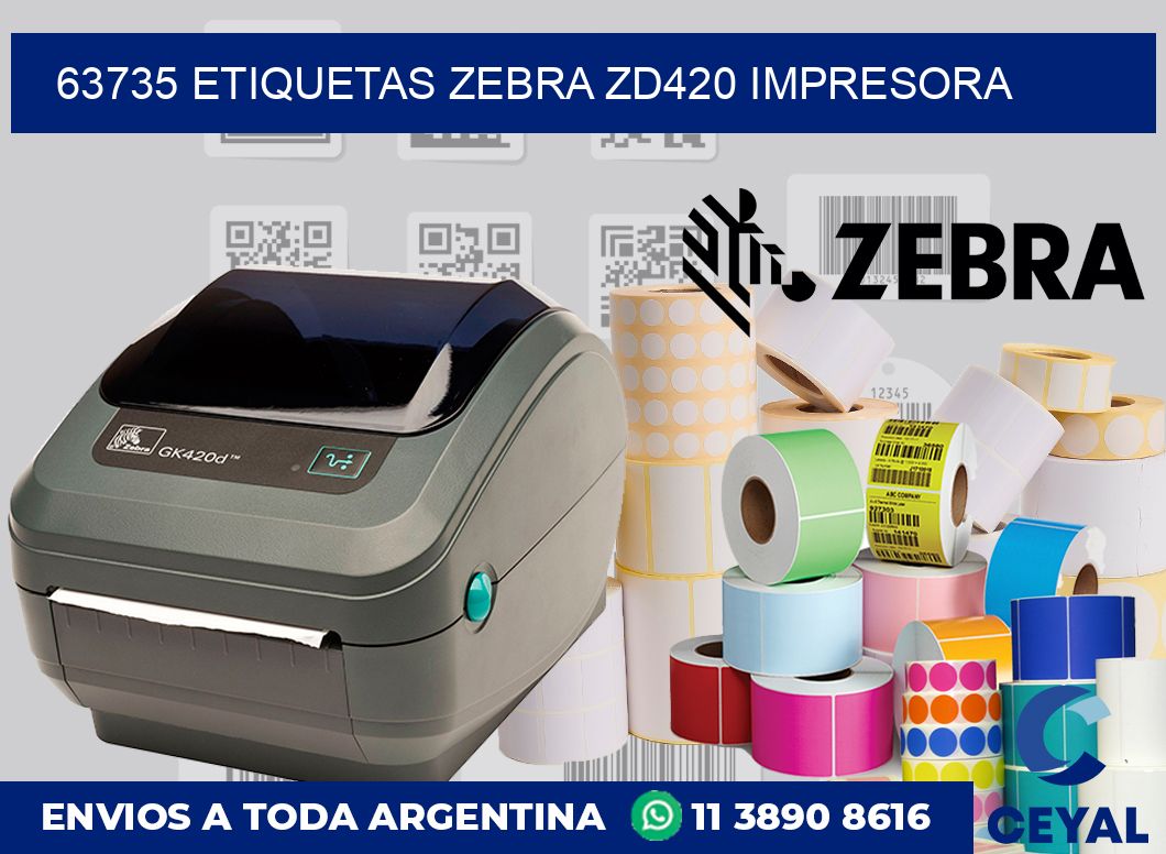 63735 etiquetas Zebra zd420 impresora