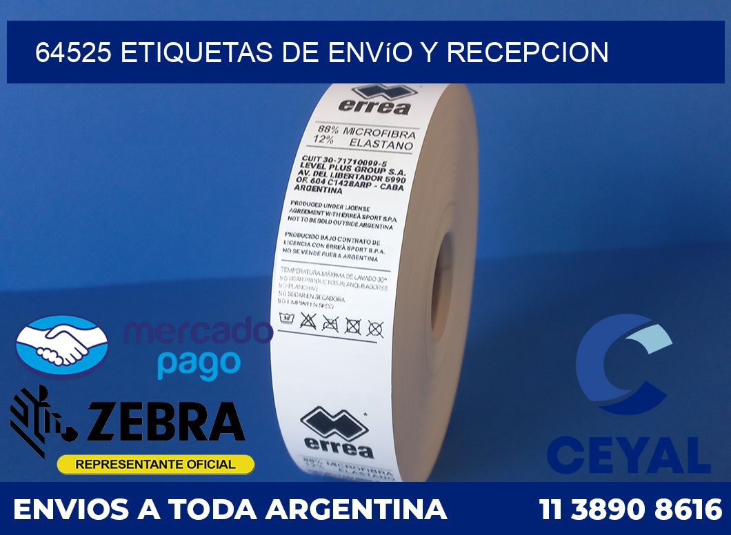 64525 Etiquetas de envío y recepcion