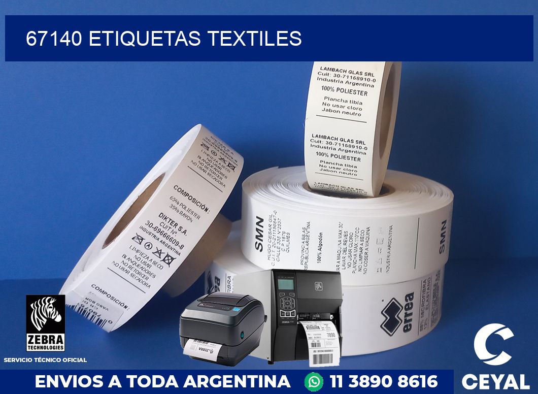 67140 etiquetas textiles