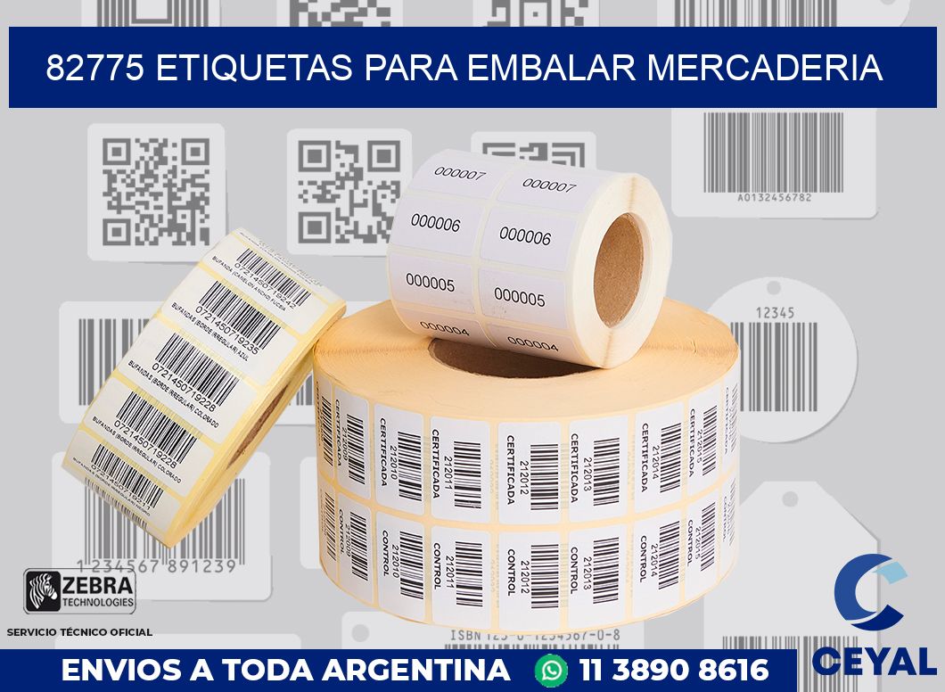 82775 Etiquetas para embalar mercaderia