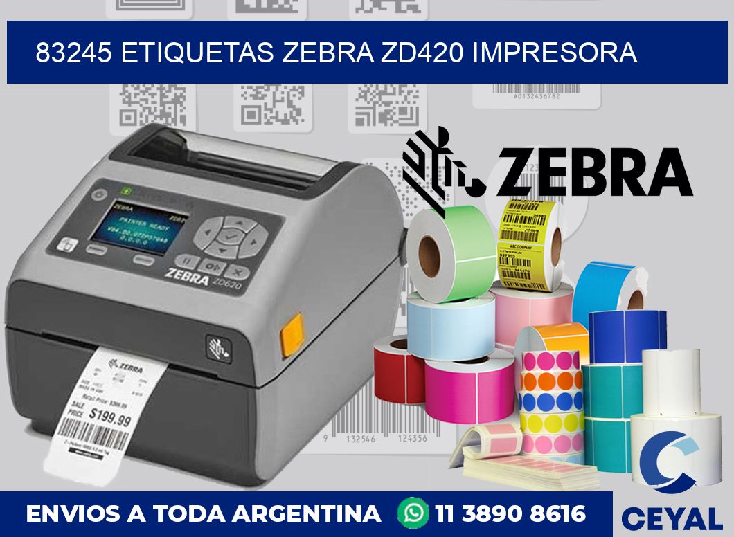 83245 etiquetas Zebra zd420 impresora