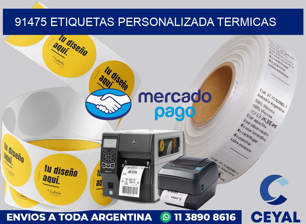 91475 etiquetas personalizada termicas