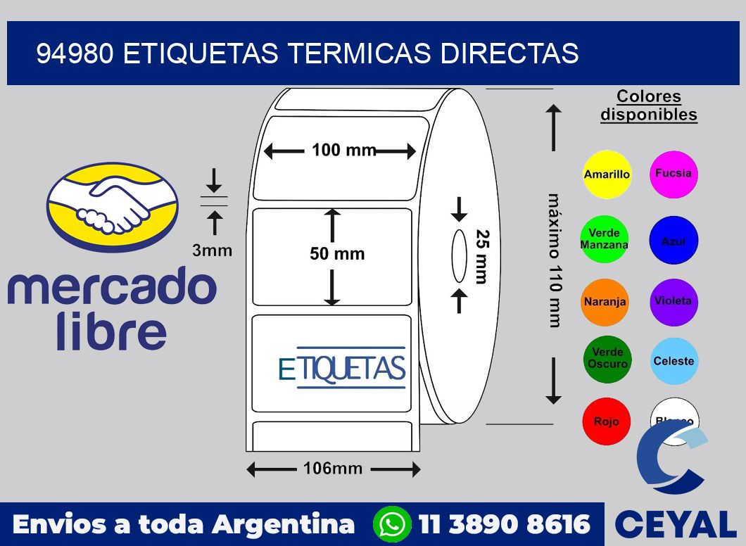 94980 Etiquetas termicas directas