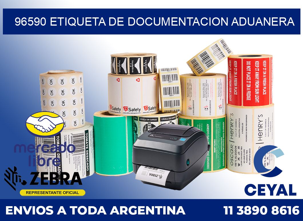 96590 Etiqueta de documentacion aduanera