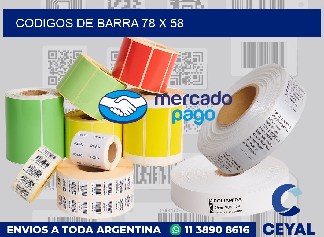 Codigos de barra 78 x 58