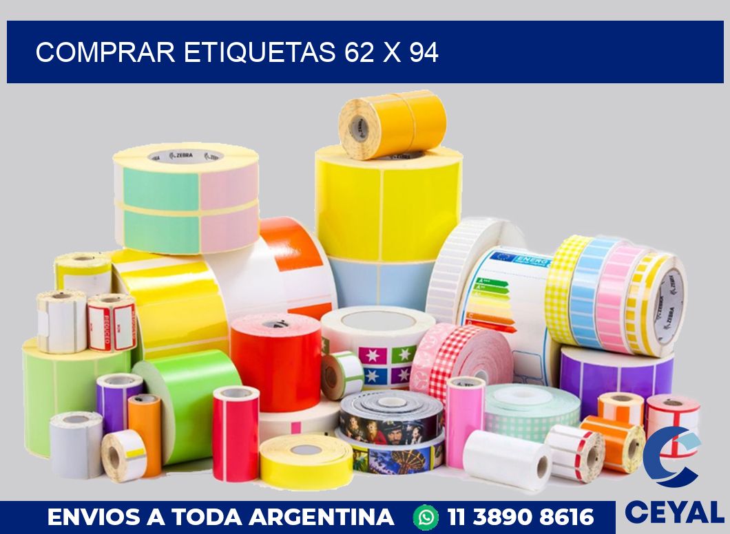 Comprar etiquetas 62 x 94