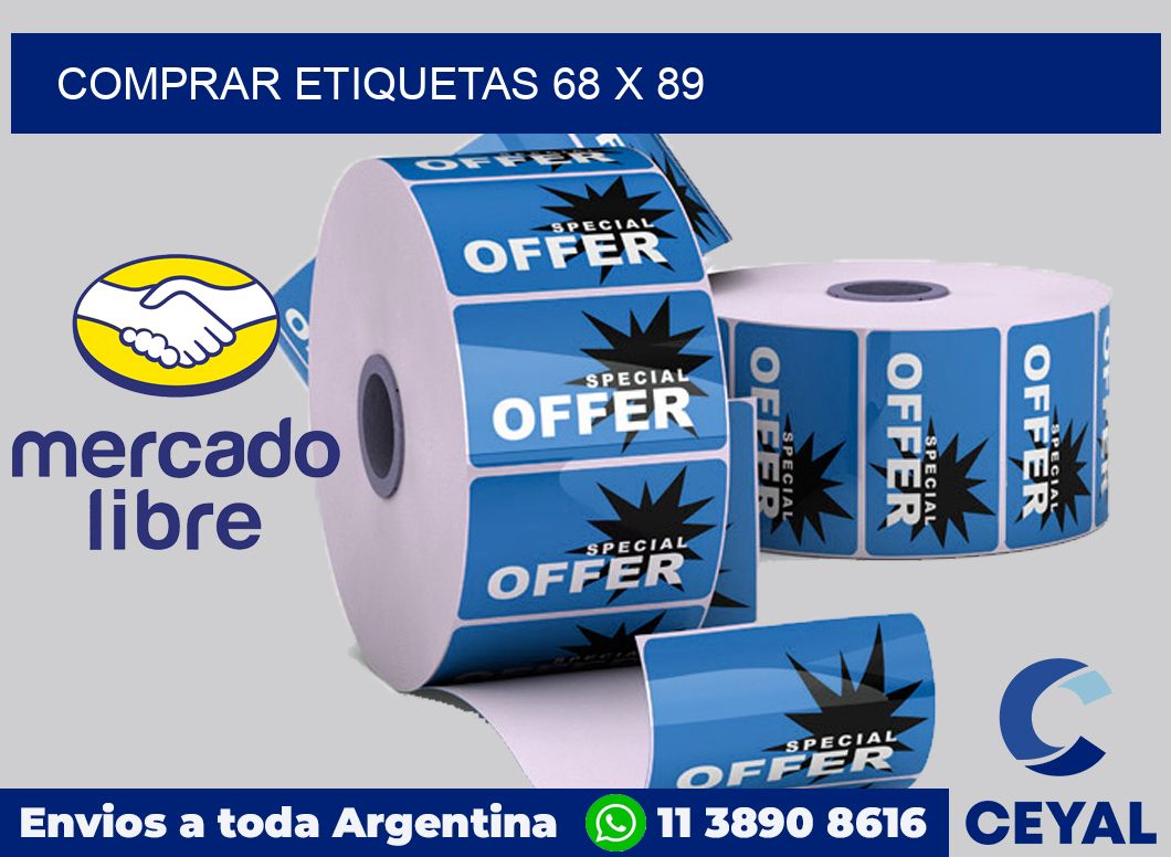 Comprar etiquetas 68 x 89