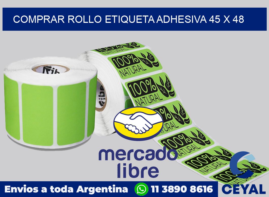 Comprar rollo etiqueta adhesiva 45 x 48