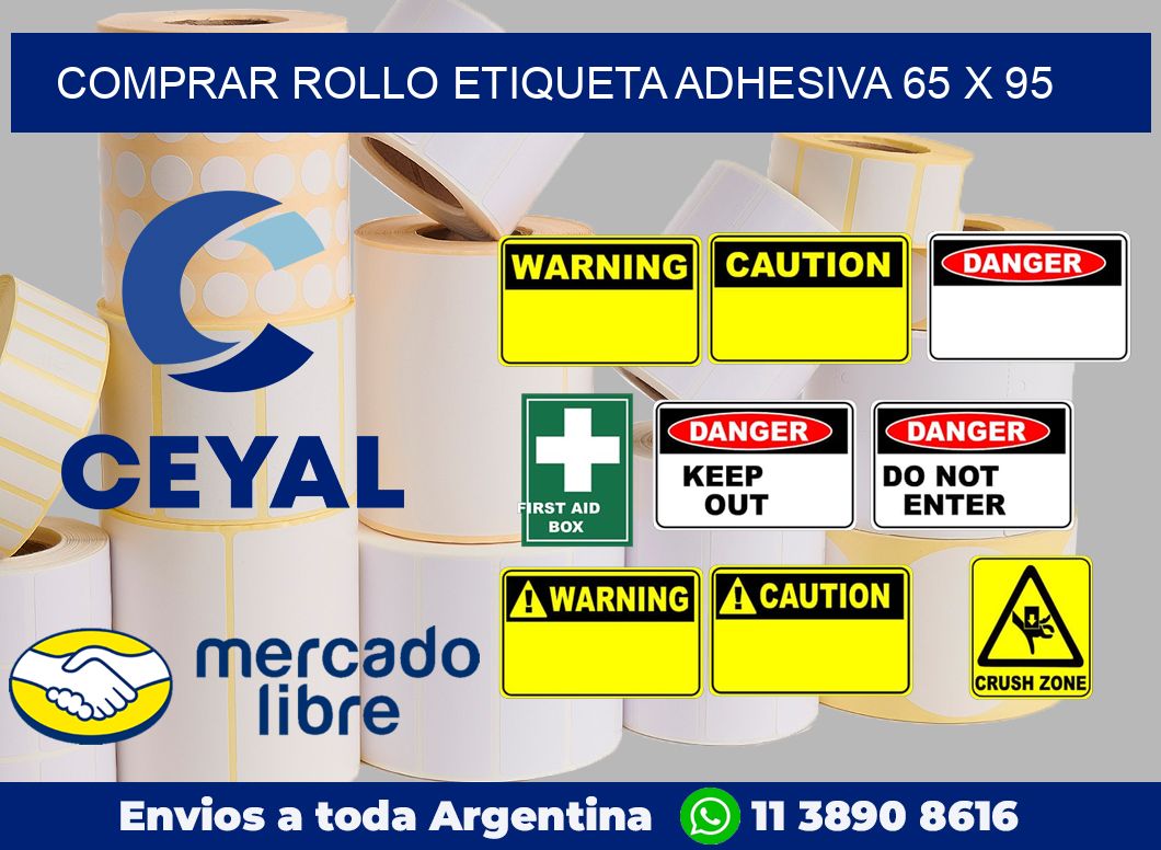 Comprar rollo etiqueta adhesiva 65 x 95