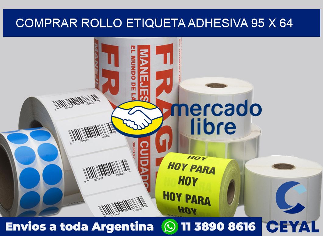 Comprar rollo etiqueta adhesiva 95 x 64