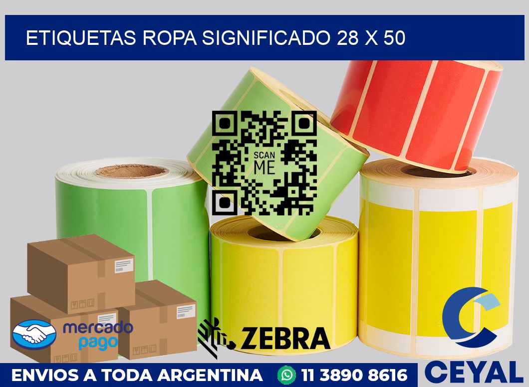 Etiquetas ropa significado 28 x 50
