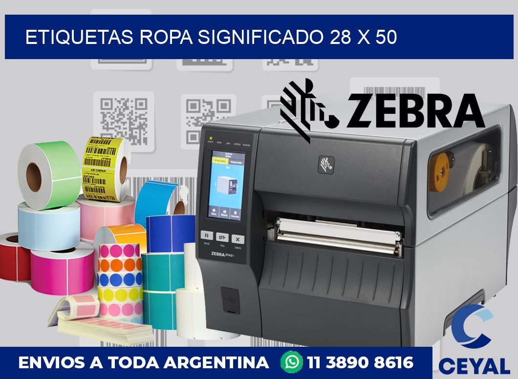 Etiquetas ropa significado 28 x 50