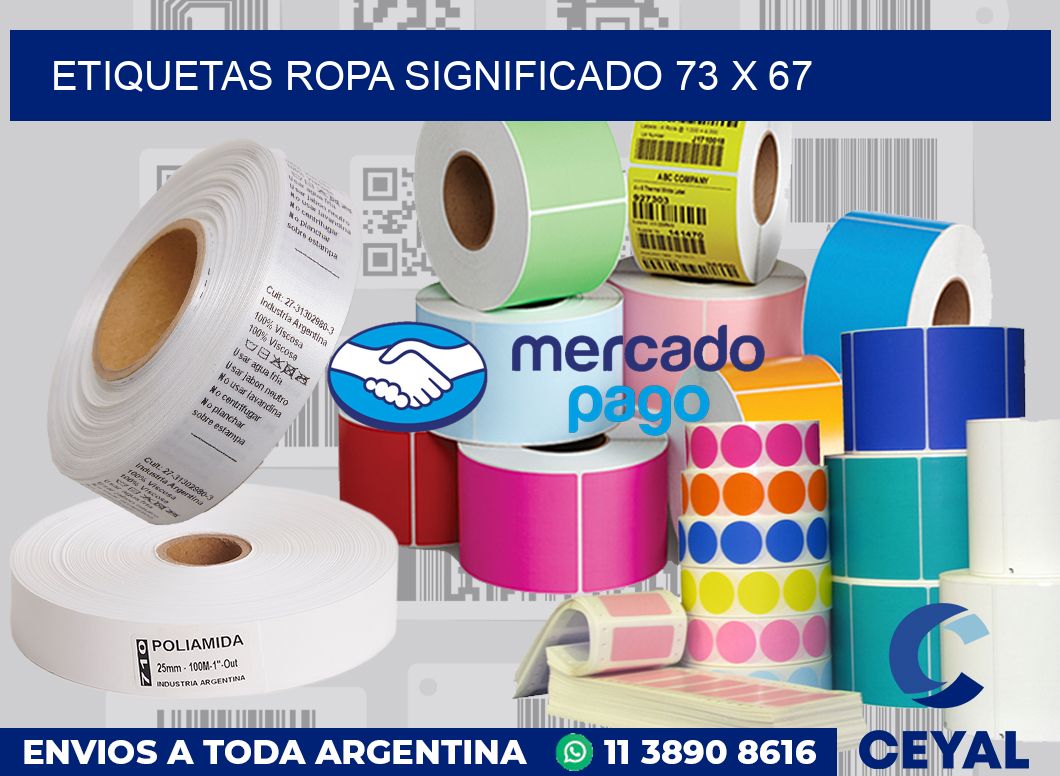 Etiquetas ropa significado 73 x 67