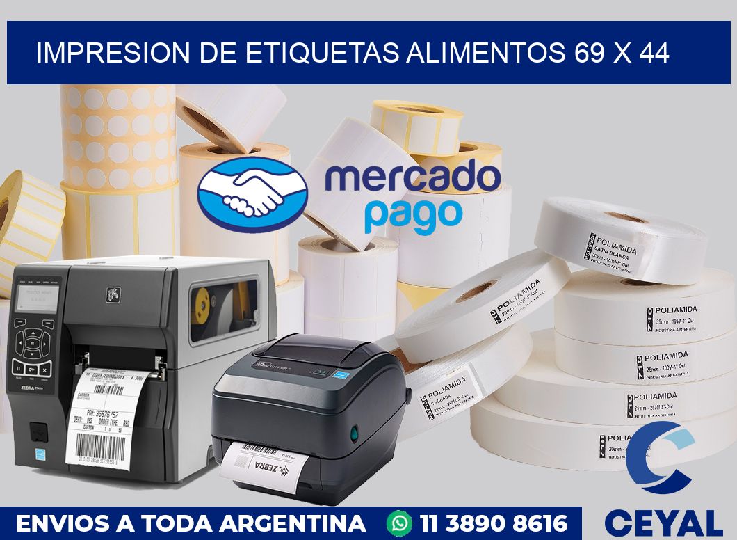 Impresion de etiquetas alimentos 69 x 44