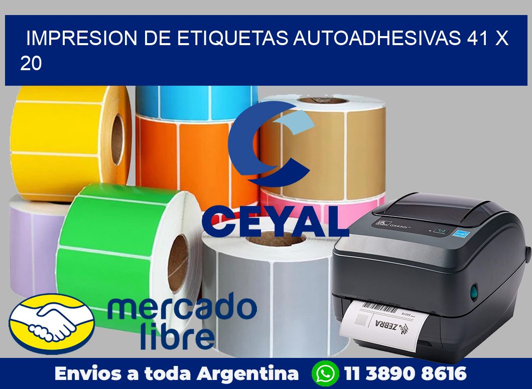 Impresion de etiquetas autoadhesivas 41 x 20