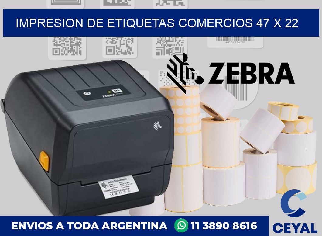Impresion de etiquetas comercios 47 x 22
