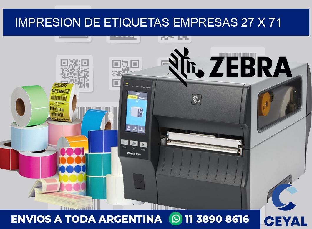 Impresion de etiquetas empresas 27 x 71