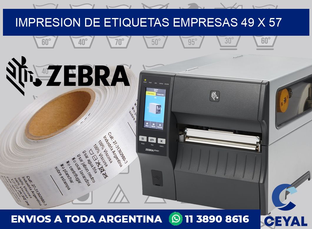 Impresion de etiquetas empresas 49 x 57
