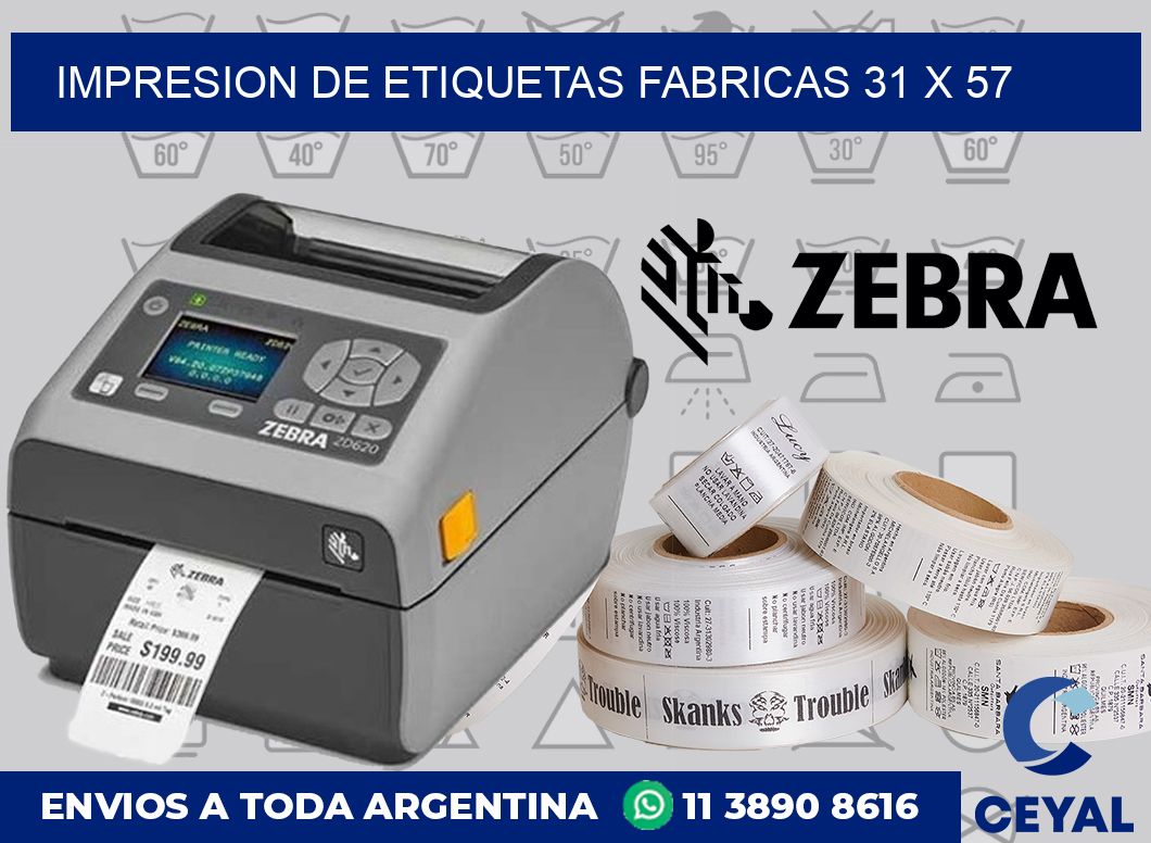 Impresion de etiquetas fabricas 31 x 57