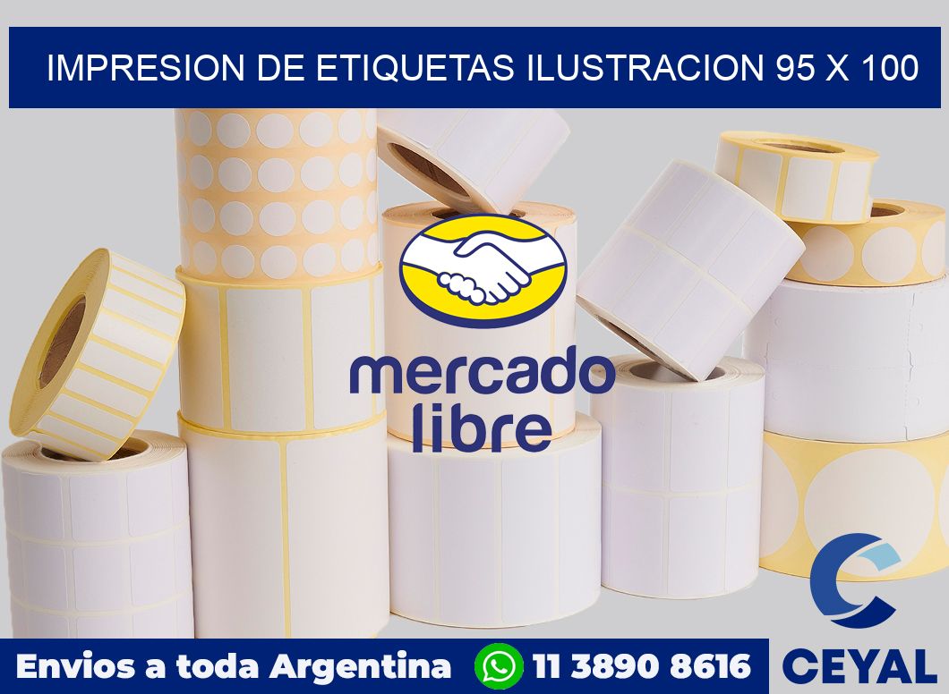Impresion de etiquetas ilustracion 95 x 100