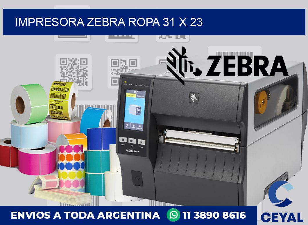 Impresora Zebra ropa 31 x 23