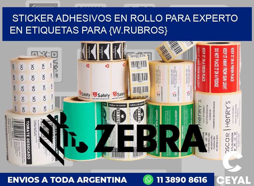Sticker adhesivos en rollo para Experto en etiquetas para Semillas alimentos balanceados