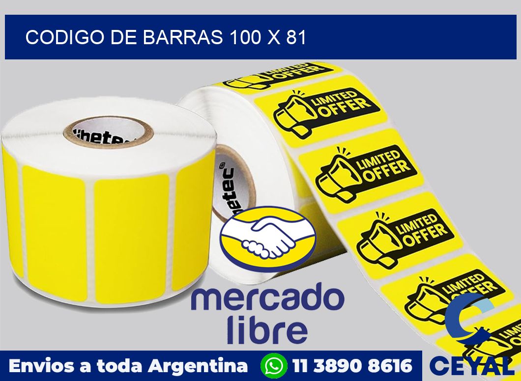 codigo de barras 100 x 81