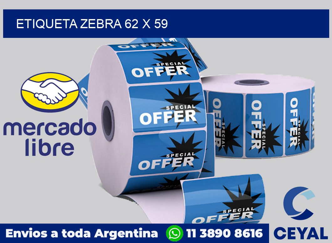 etiqueta zebra 62 x 59