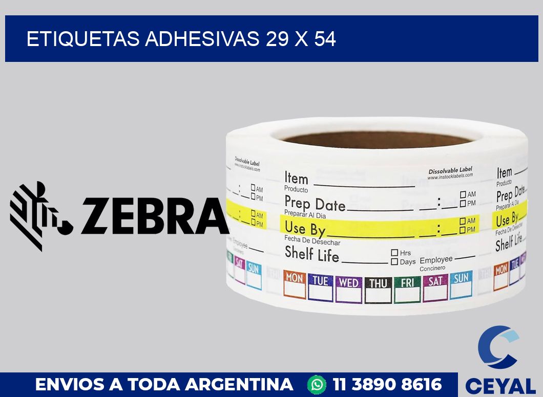 etiquetas adhesivas 29 x 54