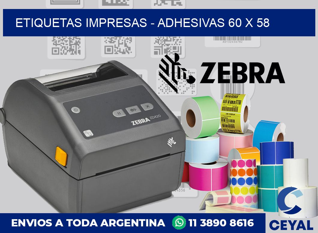 etiquetas impresas – Adhesivas 60 x 58