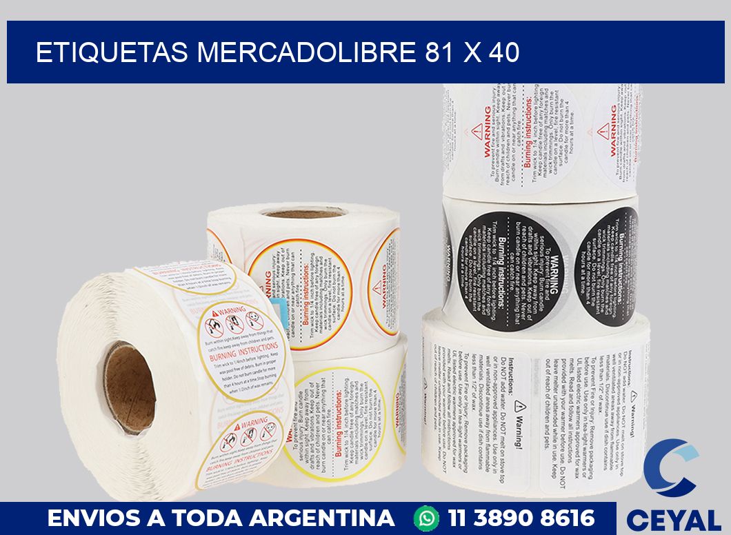 etiquetas mercadolibre 81 x 40