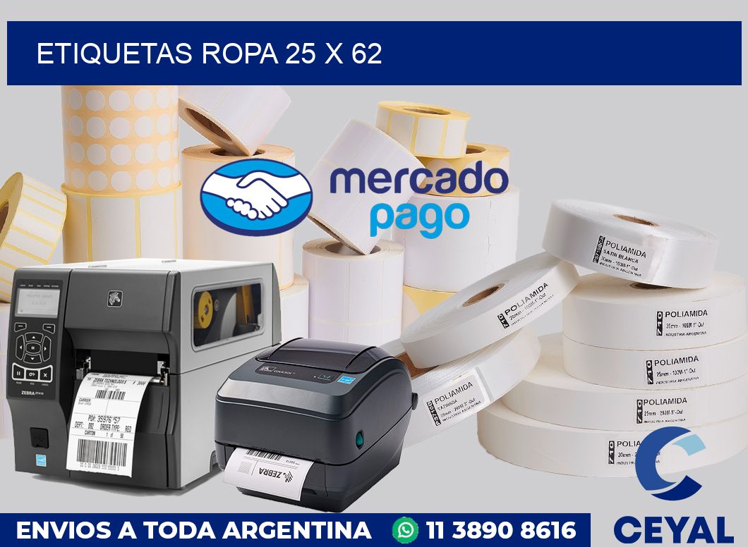 etiquetas ropa 25 x 62