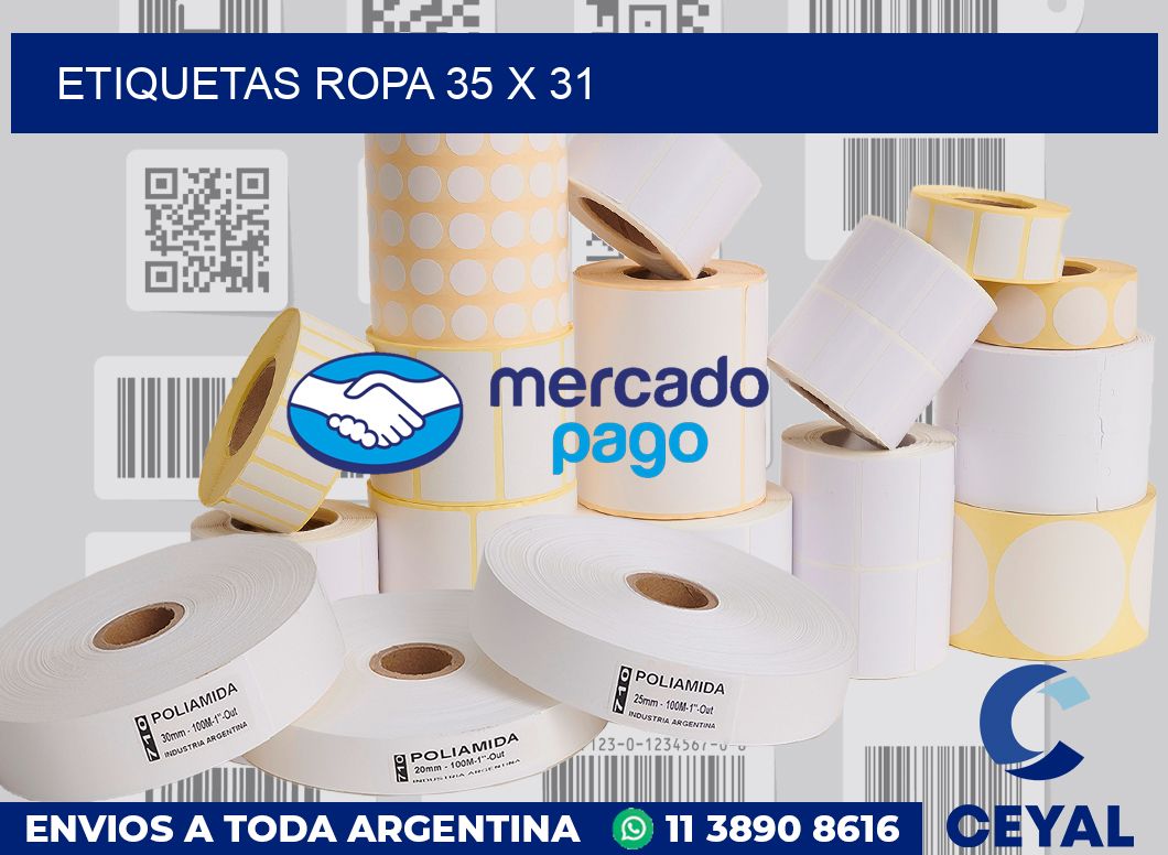 etiquetas ropa 35 x 31