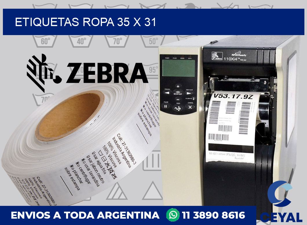 etiquetas ropa 35 x 31