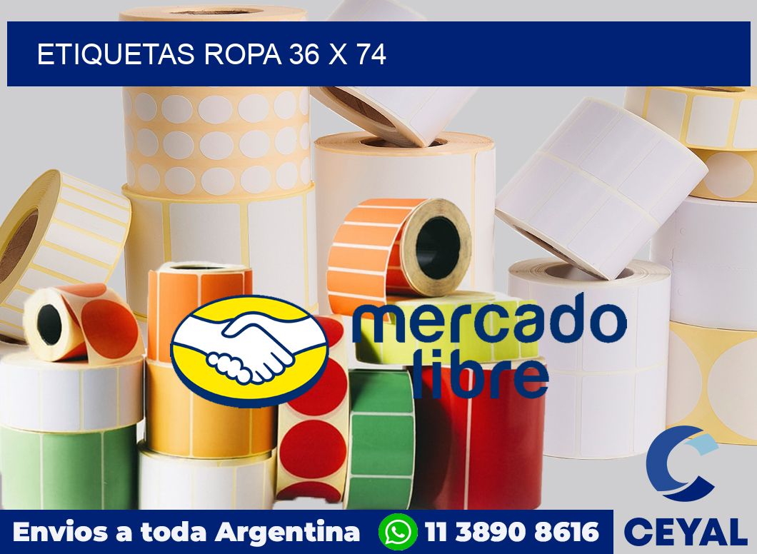 etiquetas ropa 36 x 74